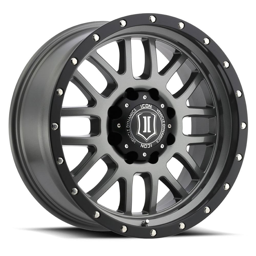 ICON Alloys Alpha, Gun Metal, 20 x 9 / 5 x 150, 16mm Offset, 5.625" BS