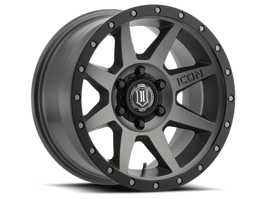 ICON Alloys Rebound, Titanium, 17 x 8.5 / 6 x 5.5, 0mm Offset, 4.75" BS