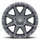 ICON Alloys Rebound, Satin Black, 20 x 9 / 6 x 5.5, 0mm Offset, 5" BS