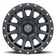 ICON Alloys Compression, Satin Black, 18 x 9 / 6 x 5.5, 0mm Offset, 5" BS