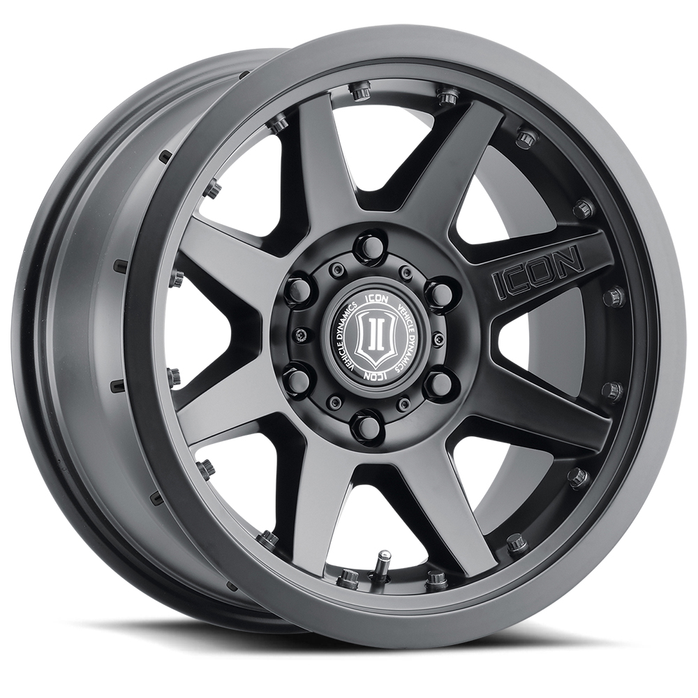 ICON Alloys Rebound Pro, Satin Black, 17 x 8.5 / 6 x 5.5, 0mm Offset, 4.75" BS