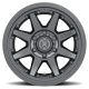 ICON Alloys Rebound Pro, Satin Black, 17 x 8.5 / 6 x 5.5, 0mm Offset, 4.75" BS