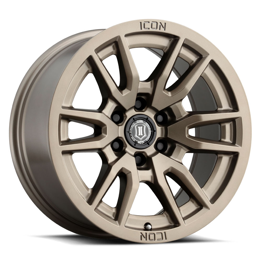 ICON Alloys Vector 6, Bronze, 17 x 8.5 / 6 x 5.5, 0mm Offset, 4.75" BS