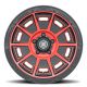 ICON Alloys Victory, Satin Black w/Red, 17 x 8.5 / 6 x 5.5, 0mm Offset, 4.75" BS