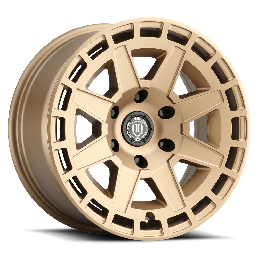 ICON Alloys Compass, Satin Brass, 17 x 8.5 / 6 x 5.5, 0mm Offset, 4.75" BS