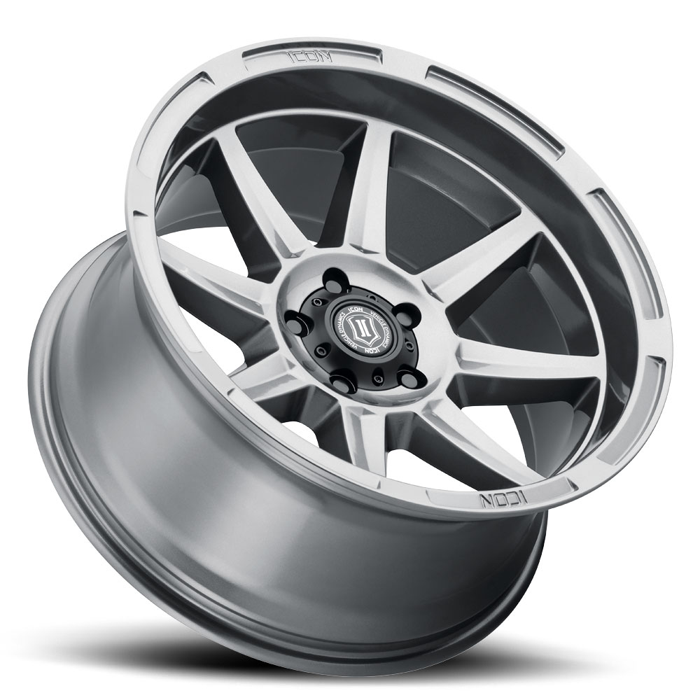 ICON Alloys Bandit, Gun Metal, 20 x 10 / 6 x 5.5, -24mm Offset, 4.5" BS