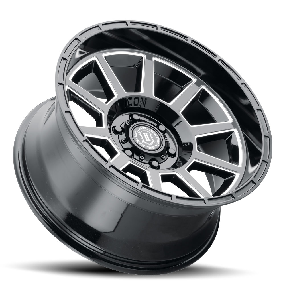 ICON Alloys Recoil, Gloss Black w/Milled Windows, 20x10/6x5.5, -24mm OS, 4.5" BS