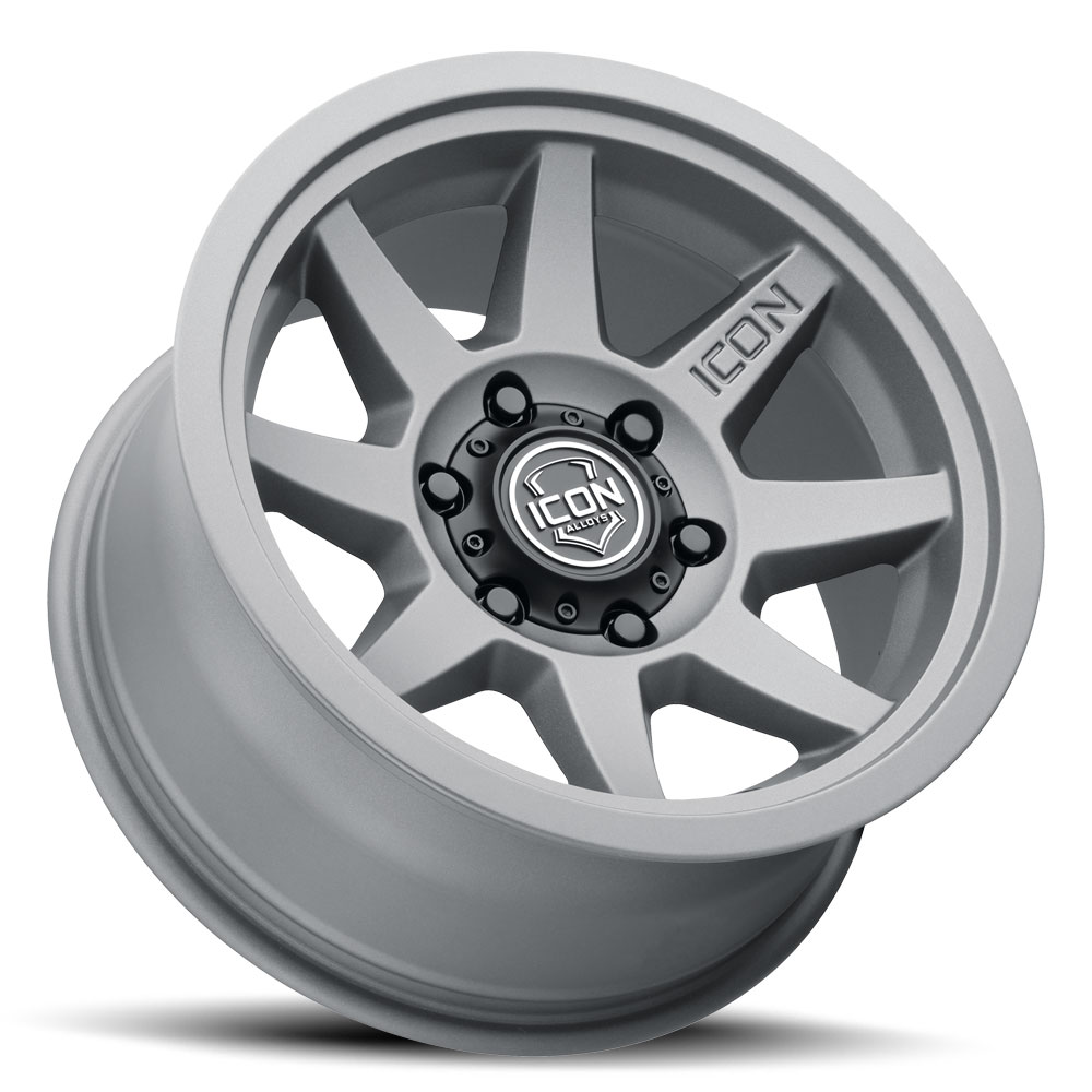 ICON Alloys Rebound SLX, Charcoal, 17 x 8.5 / 6 x 5.5, 0mm Offset, 4.75" BS