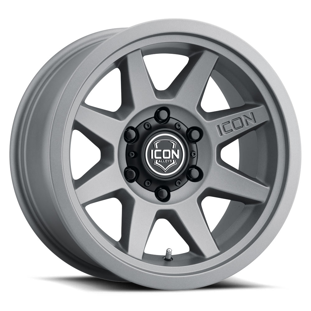 ICON Alloys Rebound SLX, Charcoal, 17 x 8.5 / 6 x 5.5, 0mm Offset, 4.75" BS