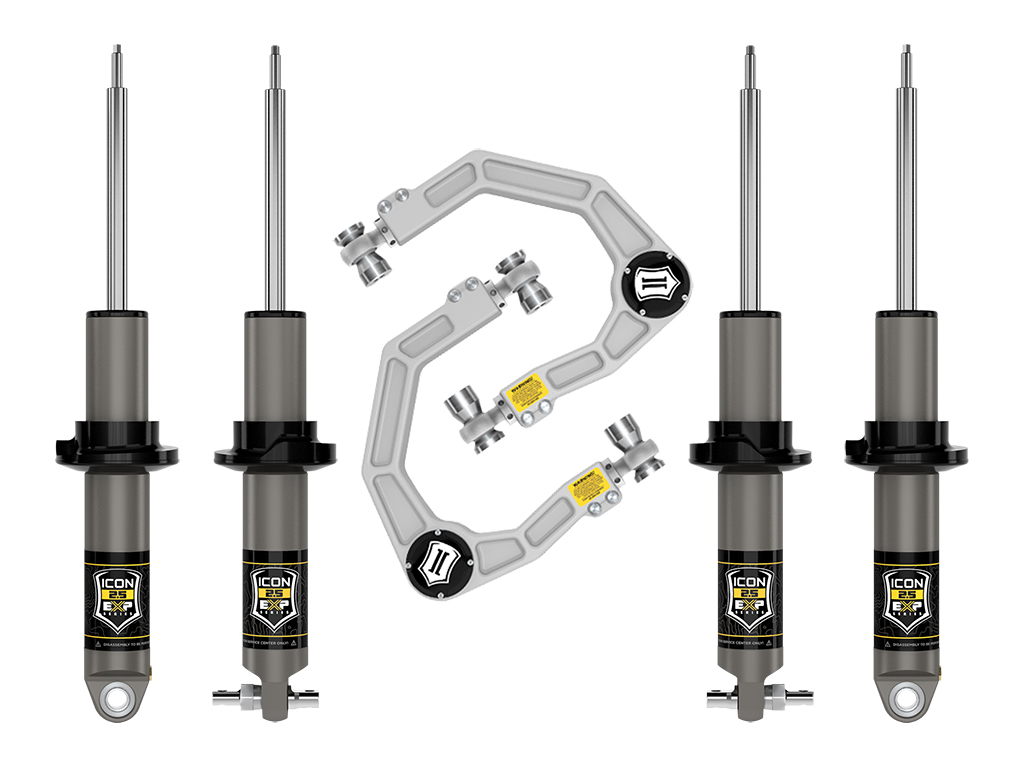 ICON 2021-2023 Ford Bronco, HOSS 2.0 Pkg, 0-2" Lift, Stage 2 Suspension System, Billet