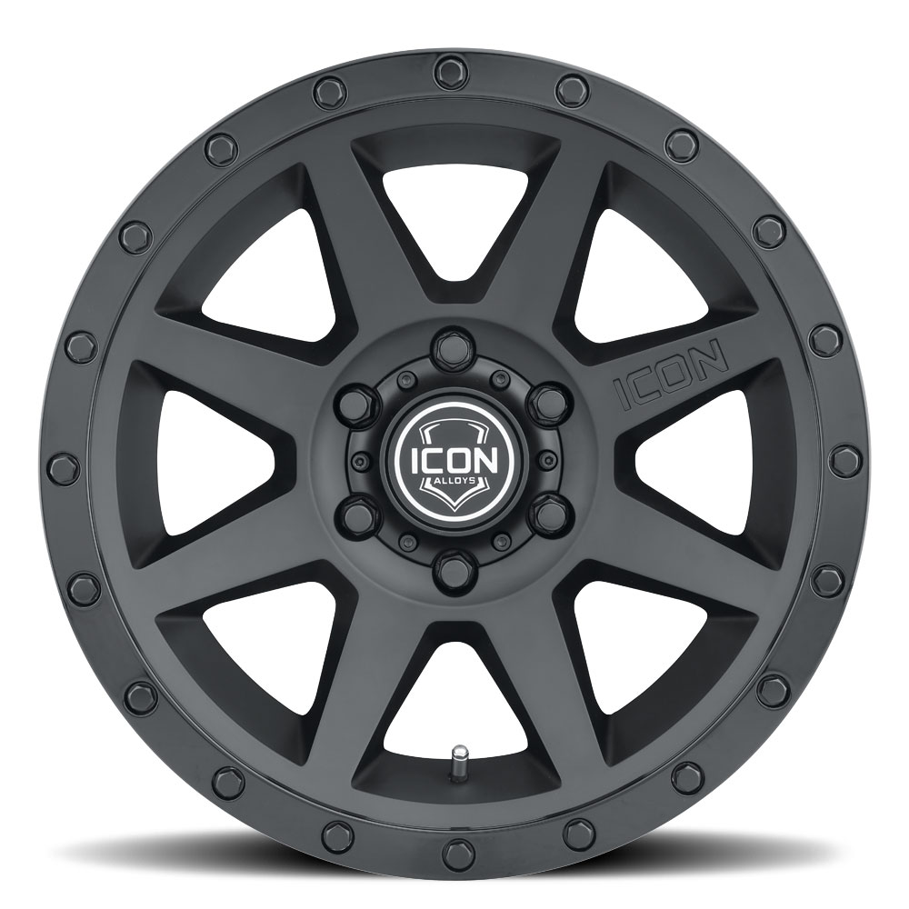 ICON Alloys Rebound, Double Black, 17 x 8.5 / 6 x 5.5, 0mm Offset, 4.75" BS