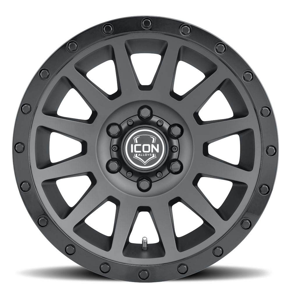 ICON Alloys Compression, Double Black, 18 x 9 / 6 x 5.5, 0mm Offset, 5" BS