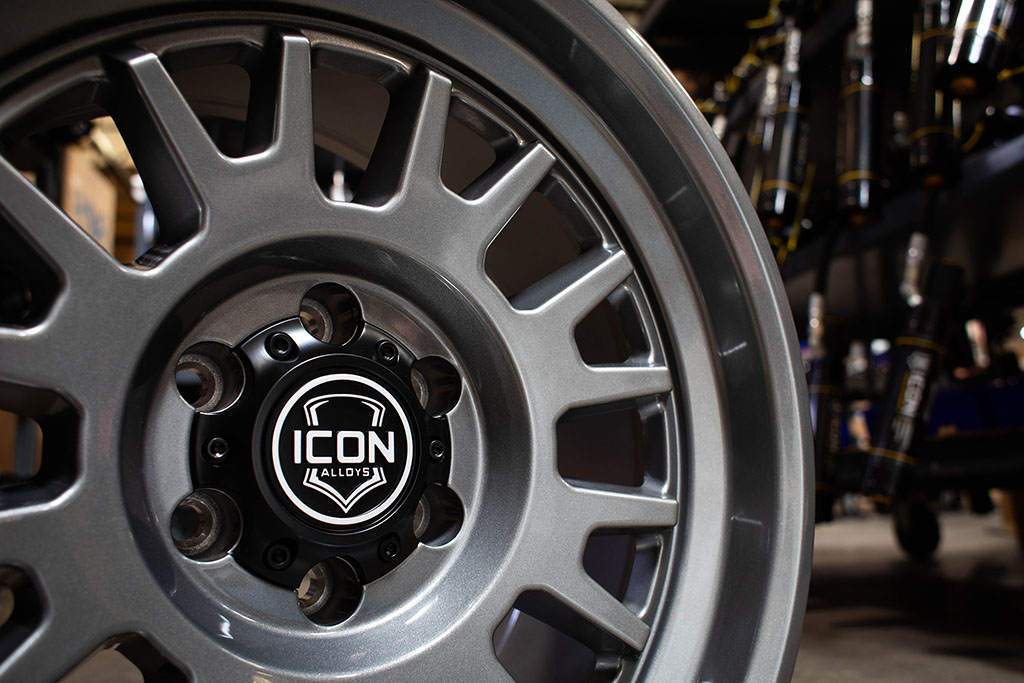 ICON Alloys Anza, Gun Metal, 17 x 8.5 / 6 x 5.5, 0mm Offset, 4.75" BS