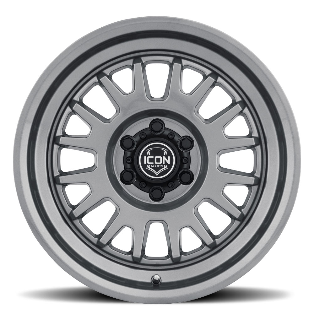 ICON Alloys Anza, Gun Metal, 17 x 8.5 / 6 x 5.5, 0mm Offset, 4.75" BS