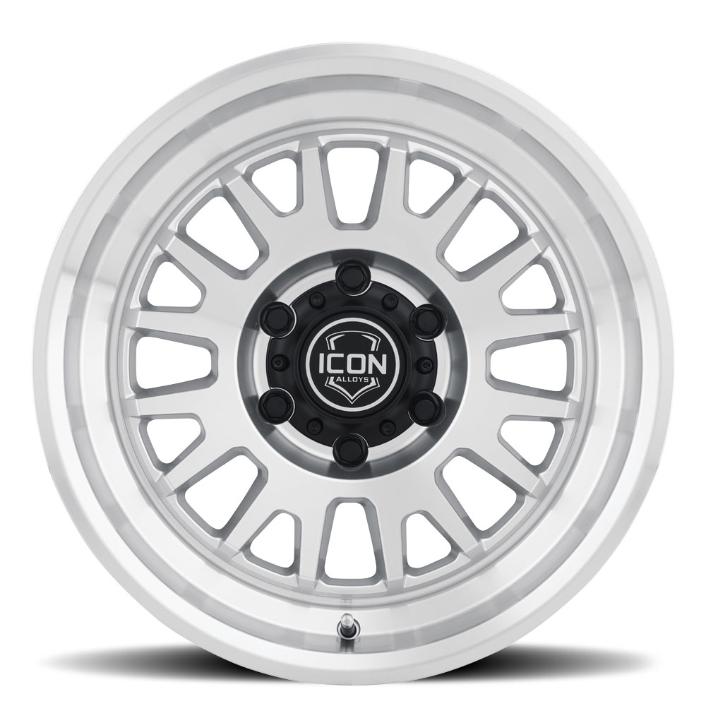 ICON Alloys Anza, Silver Machined, 17 x 8.5 / 6 x 5.5, 0mm Offset, 4.75" BS