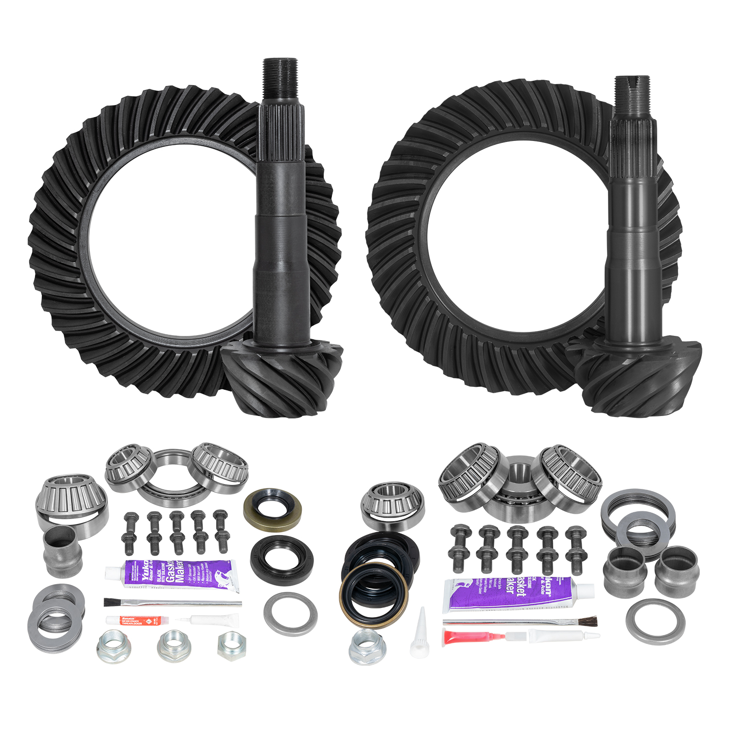 Ring & Pinion Gear Kit Package Front & Rear with Install Kits - Toyota 8"/8"IFS 