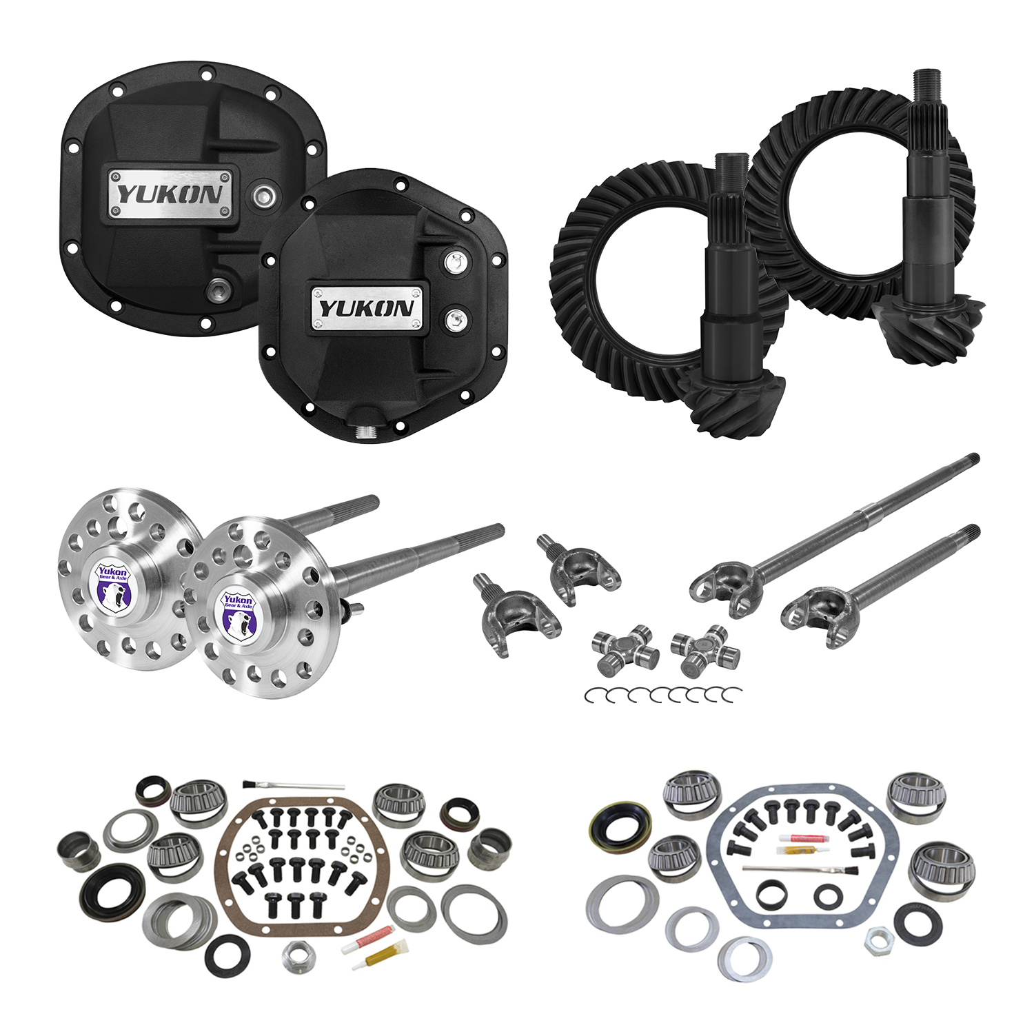 Yukon Stage 4 Jeep JK Re-Gear Kit w/Covers, Fr/Rr Axles, Dana 30/44, 4.56 Ratio