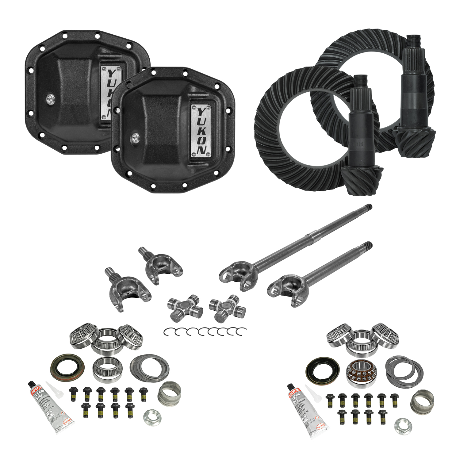 Yukon Stage 3 Jeep JL Re-Gear Kit w/Covers, Front Axles, Dana 30/35, 4.56 Ratio