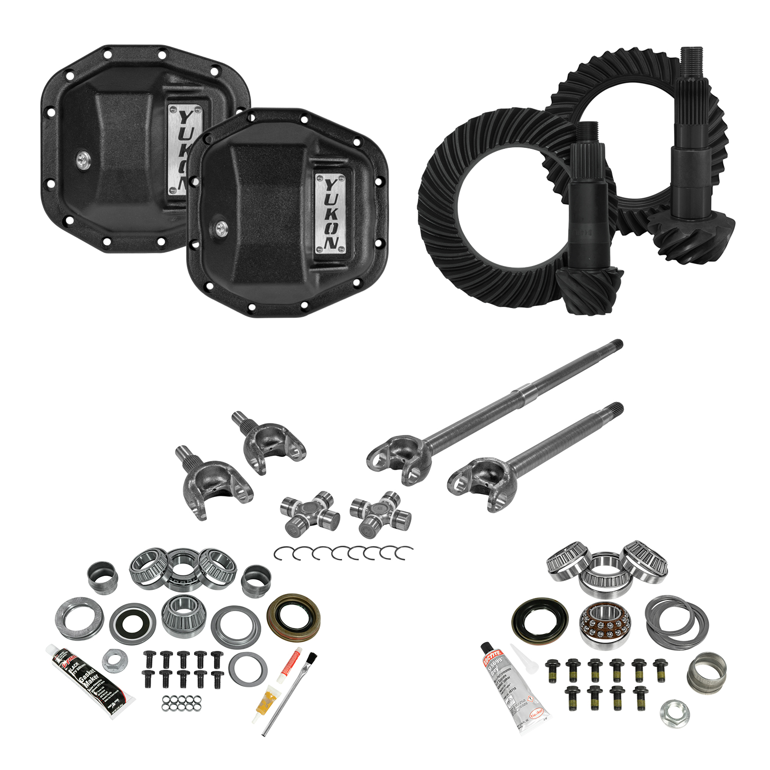 Yukon Stage 3 Jeep JL Re-Gear Kit w/Covers, Front Axles, Dana 30/44, 3.73 Ratio