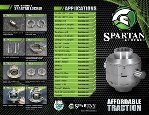 Spartan Locker heavy-duty cross pin shaft, Chrysler 8.25", 27 & 29 spline axles